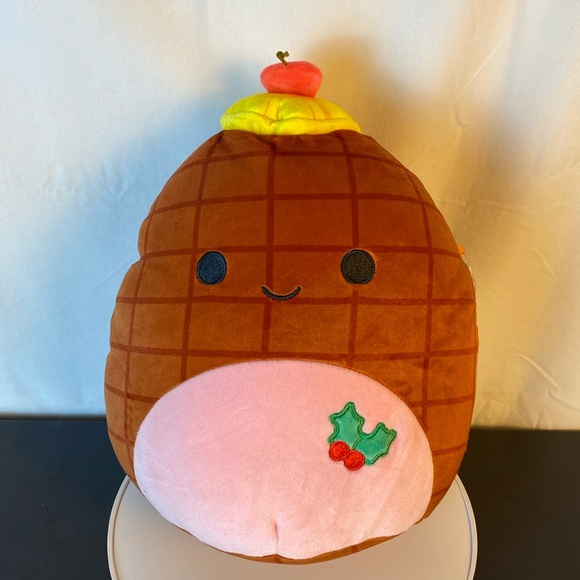 "Roger" Medium Sized Original Squishmallow Christmas Ham Plush Toy - Picture 3 of 5